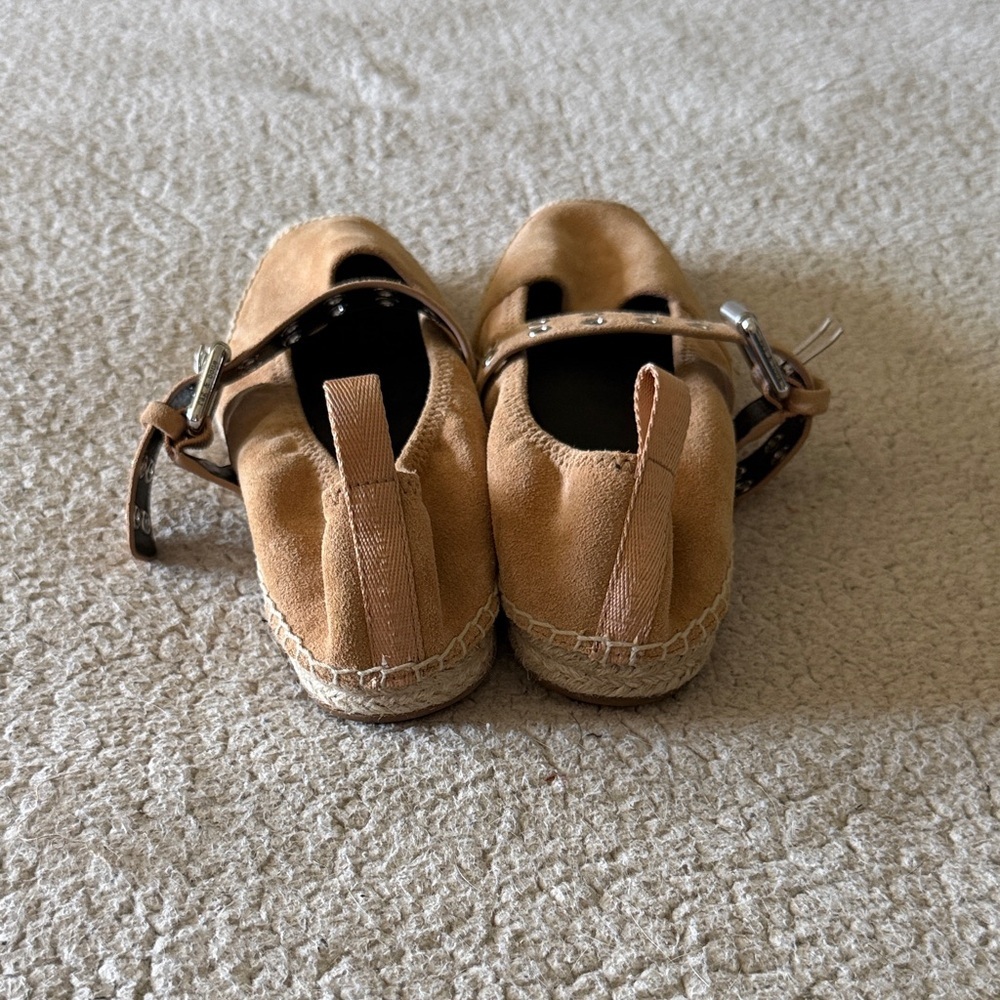 Nearly New $348 Rag & Bone Anteros Oak Brown Suede Espadrilles Size 39/9 - Picture 4 of 7